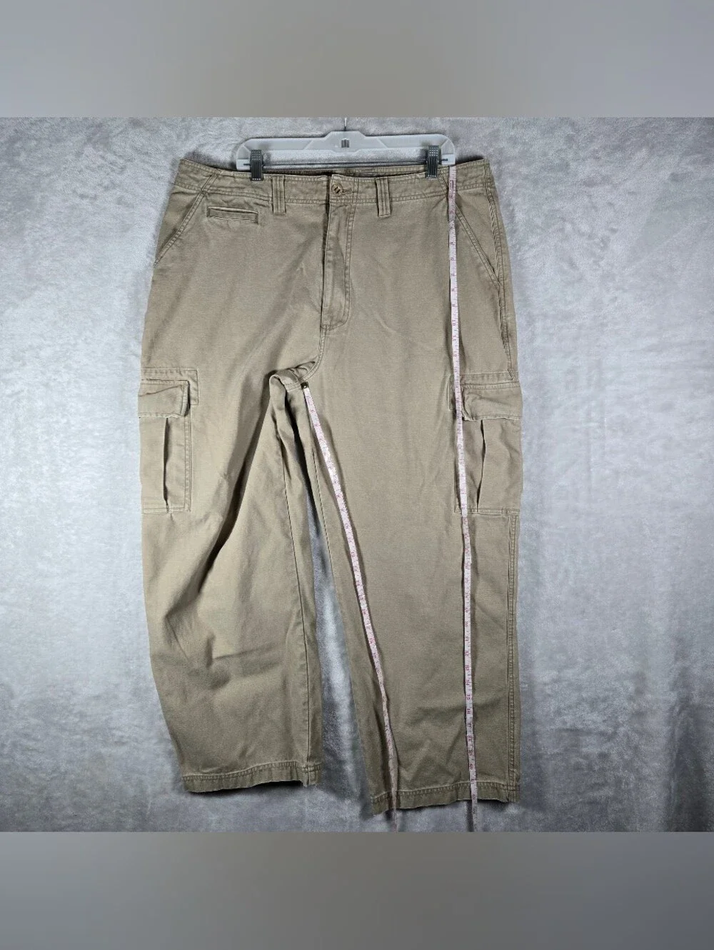 Anchor Blue Big Baggy Cargo Pants Mens Size 38x30 Khaki Loose Skater Vintage Y2K
